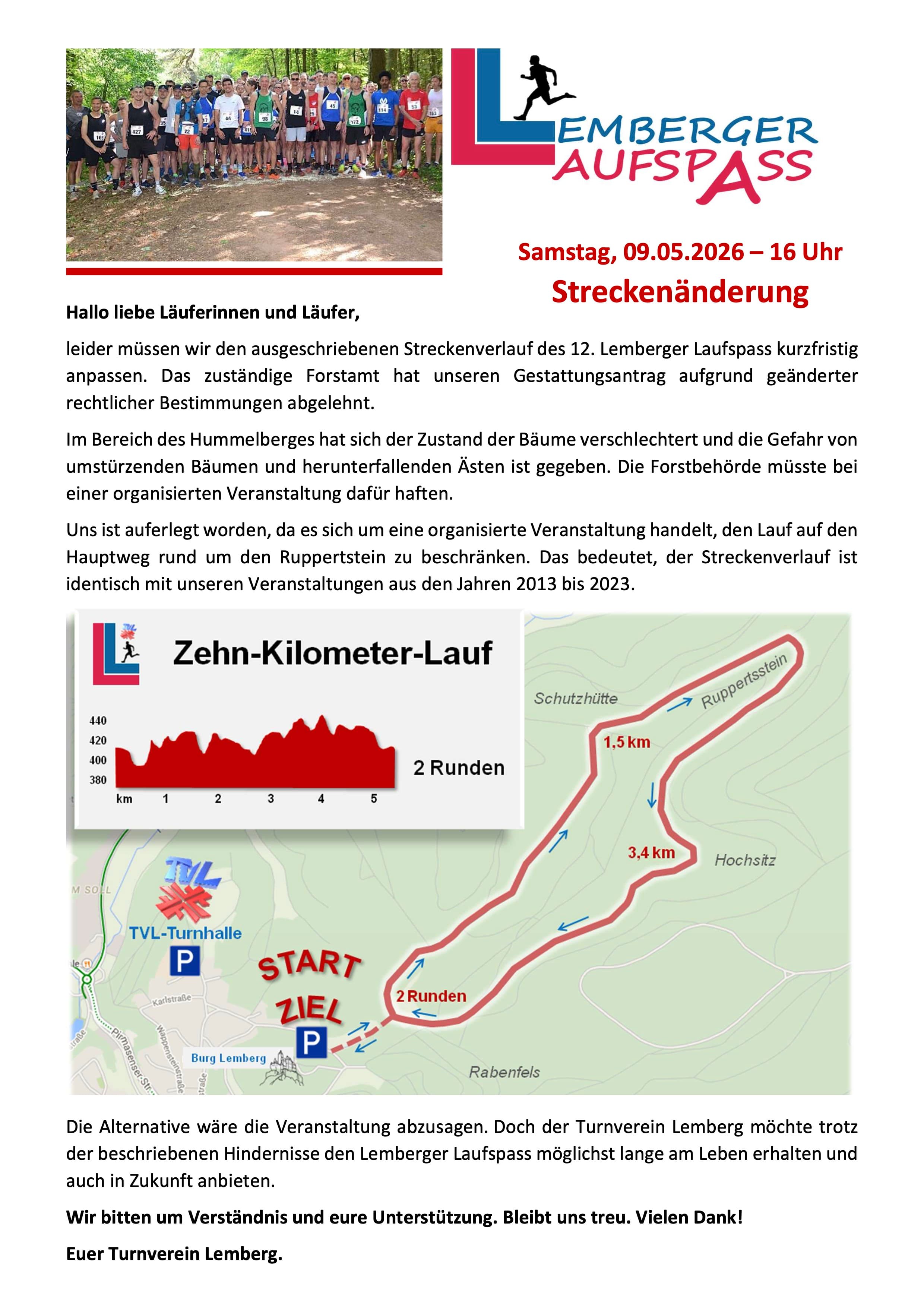 Streckenänderung