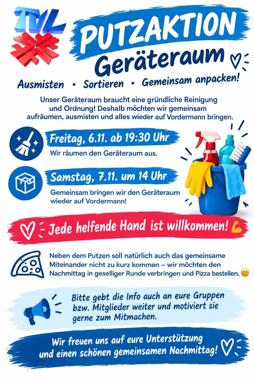 Putzaktion Geräteraum